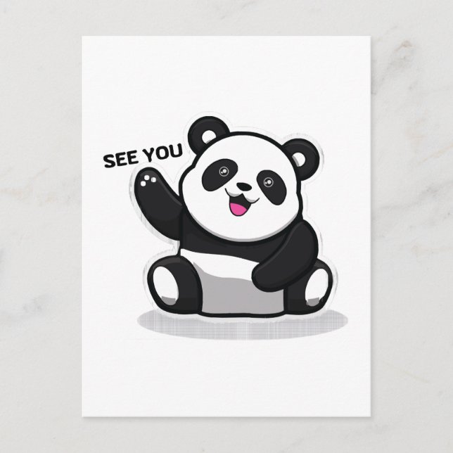 Cartão Postal panda bonitinho (Frente)