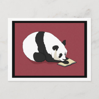 Cartão Postal Panda da leitura