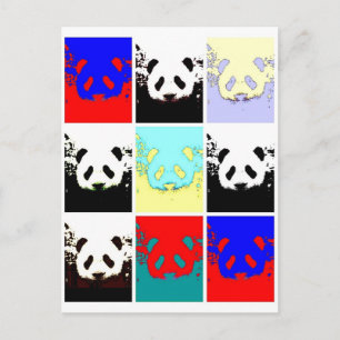 Cartão Postal Panda da Pop Art