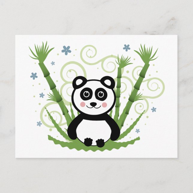 Cartão Postal Panda de Bebê (Frente)