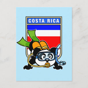 Cartão Postal Panda de mergulho na Costa Rica