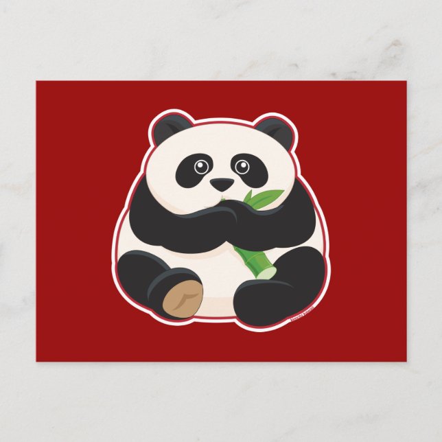 Cartão Postal Panda gorda (Frente)