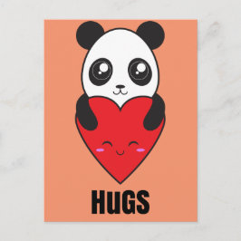 Cartão Postal Panda Hugs