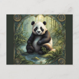Cartão Postal Panda im Wald
