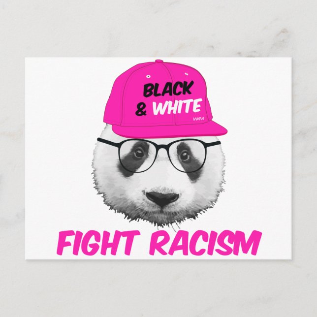 CARTÃO POSTAL PANDA LUTA CONTRA O RACISMO (Frente)
