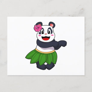 Cartão Postal Panda na dança do Balé