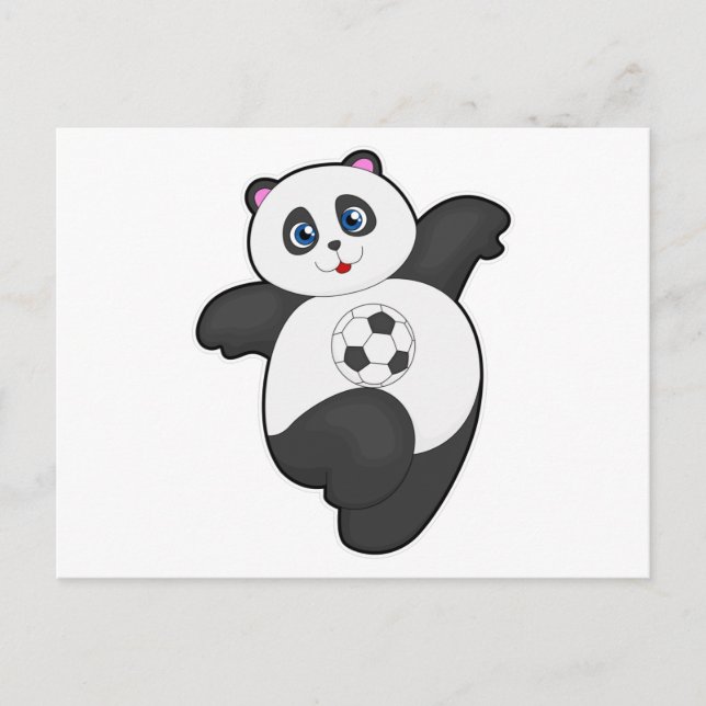 Cartão Postal Panda no Esporte do Futebol (Frente)