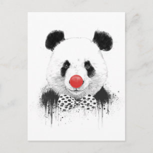 Cartão Postal Panda palhaço