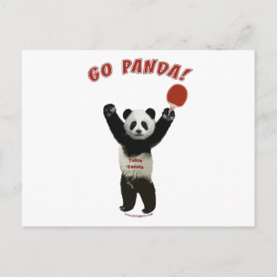 Cartão Postal Panda Ping Pong