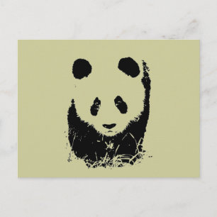 Cartão Postal Panda Pop Art
