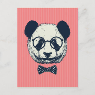 Cartão Postal Panda Stripes