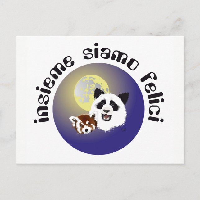 Cartão Postal Panda Treffen Postkarte (Frente)