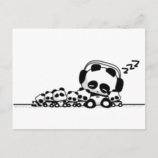 Cartão Postal Pandas do sono