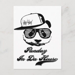 Cartão Postal Pandaz In Da House. Panda do gueto