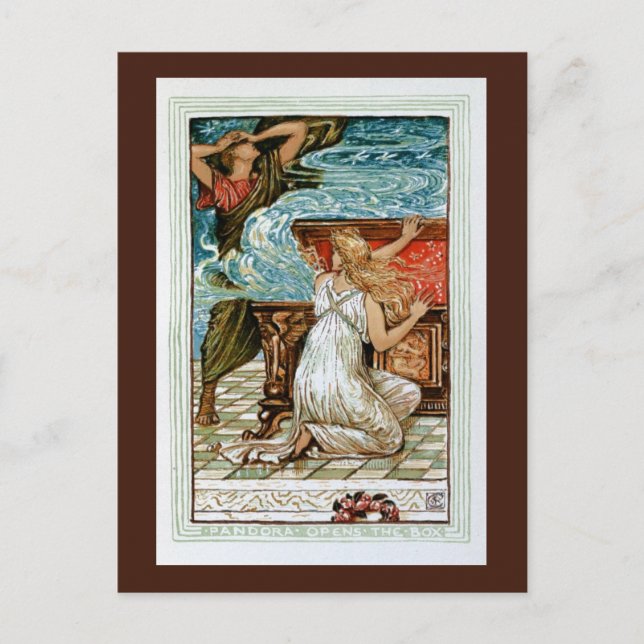 Cartão Postal Pandora abre a caixa (Frente)