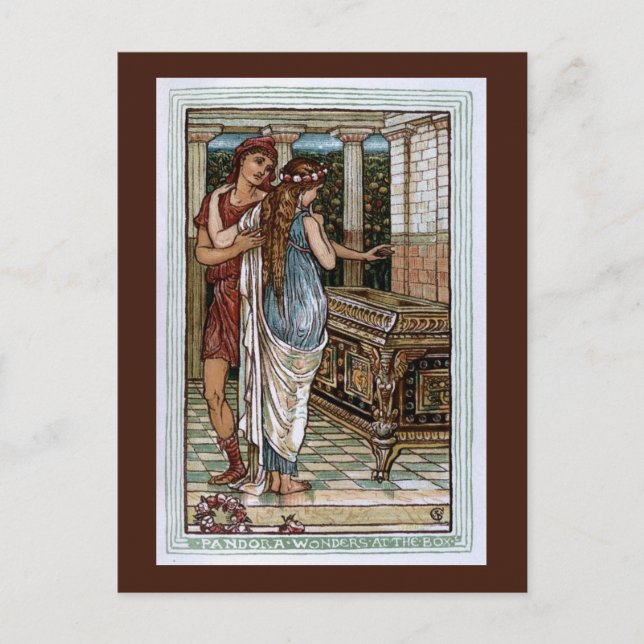 Cartão Postal Pandora se pergunta na caixa (Frente)