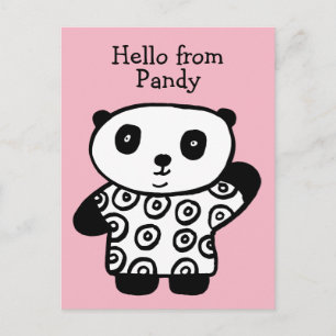 Cartão Postal Pandy o Panda Personalizado