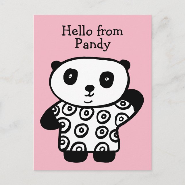 Cartão Postal Pandy o Panda Personalizado (Frente)