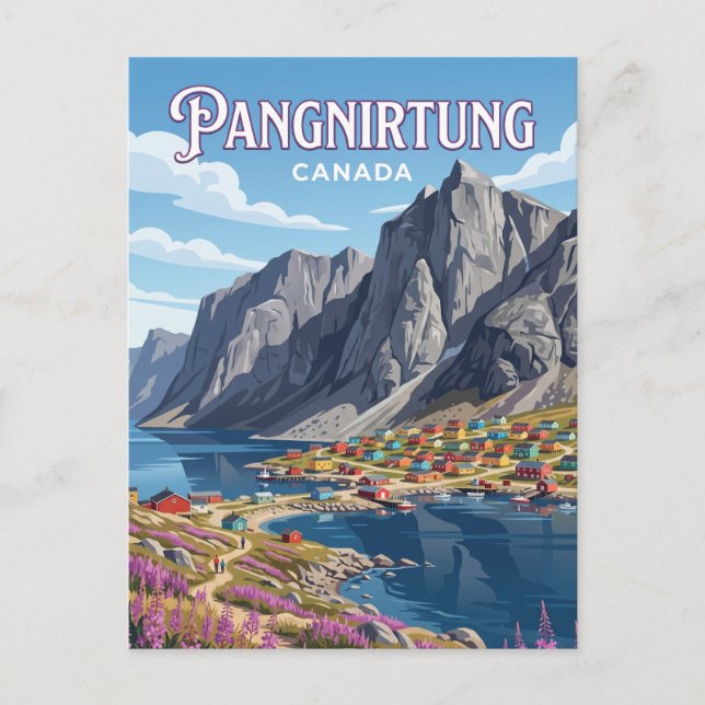 Cartão Postal Pangnirtung Canadá (Frente)