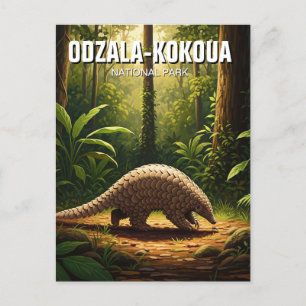 Cartão Postal Pangolin no Parque Nacional de Odzala-Kokoua Congo