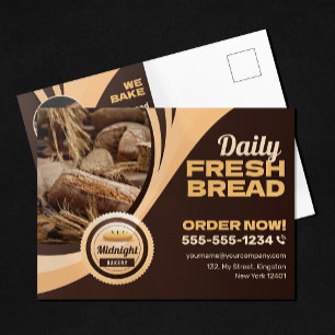 Cartão Postal Panificação Moderna Loja de Pães Forneamento Cater