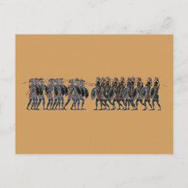 Cartão Postal Panoply - A antiga batalha de hoplite grega
