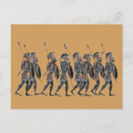 Cartão Postal Panoply- Os antigos hoplites gregos em movimento