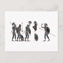 Cartão Postal Panoply - Os hoplites gregos antigos comemorando