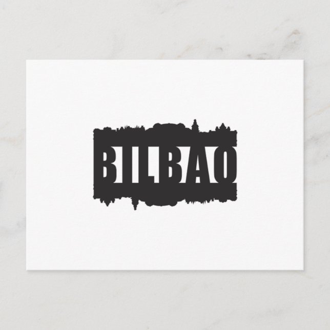 Cartão Postal Panorama da Cidade de Bilbao Espanha Presente de V (Frente)