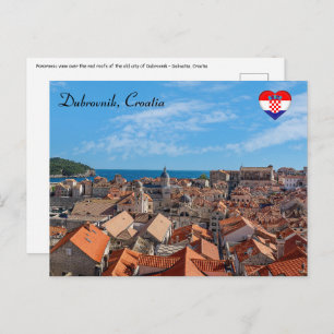 Cartão Postal Panorama da cidade de Dubrovnik - Croácia