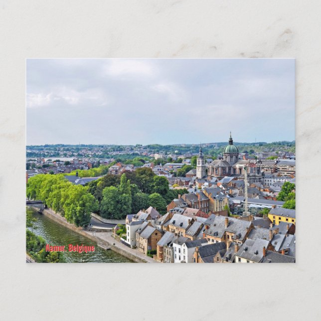 Cartão Postal Panorama da cidade de Namur (Frente)