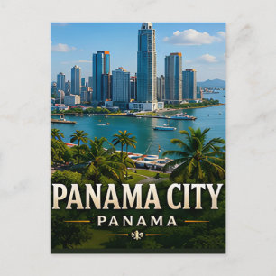 Cartão Postal Panorama da Cidade do Panamá e Maravilha do Canal