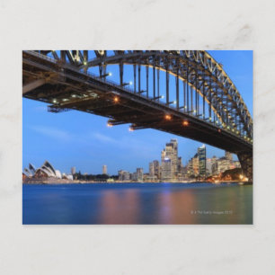 Cartão Postal Panorama da ponte de Sydney Harbor, Ópera de Sydn