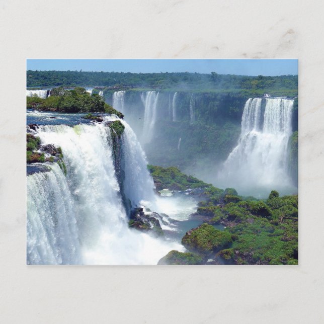 Cartão Postal Panorama das Quedas de Água do Iguazu do Brasil (Frente)