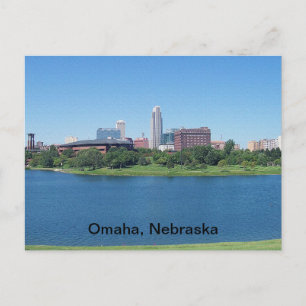 Cartão Postal Panorama de Omaha, Nebraska em Tela