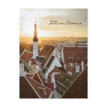 Panorama de Tallinn ao nascer do sol, foto de viag