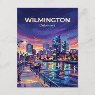 Cartão Postal Panorama de Wilmington & Rio Christina EUA