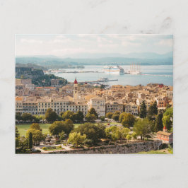 Cartão Postal Panoramic Corfu Old Town view, Greece