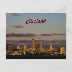 Cartão Postal Panorâmica da Silhueta de Cleveland