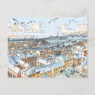 Cartão Postal Panorâmica de Génova