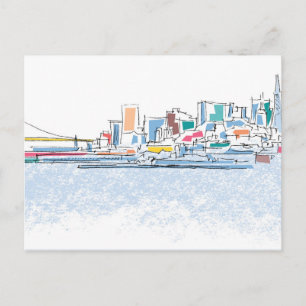 Cartão Postal Panorâmica San Franciso, CA