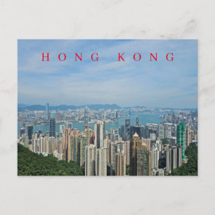 Cartão postal panorâmico de Hong Kong