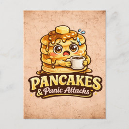 Cartão Postal Panquecas e Ataques de Pânico - Amigos Foodies