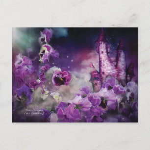Cartão Postal Pansy Fantasy Art Postcard