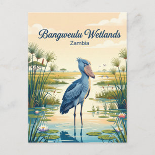 Cartão Postal Pântanos de Bangweulu Zâmbia