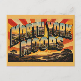 Cartão Postal Pântanos de North York Inglaterra Arte de Viagem V