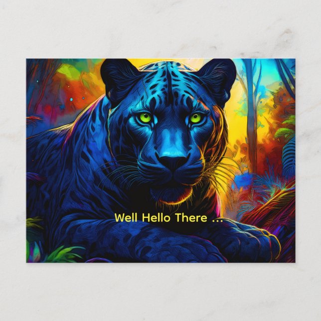 Cartão Postal Pantera Bonita (Frente)