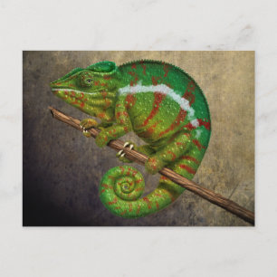 Cartão Postal Panther Chameleon Digital Painting