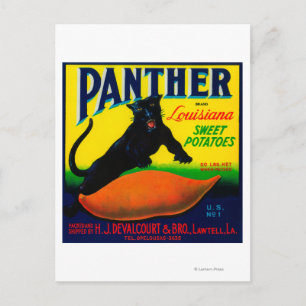 Cartão Postal Panther Yam LabelLawtell, LA