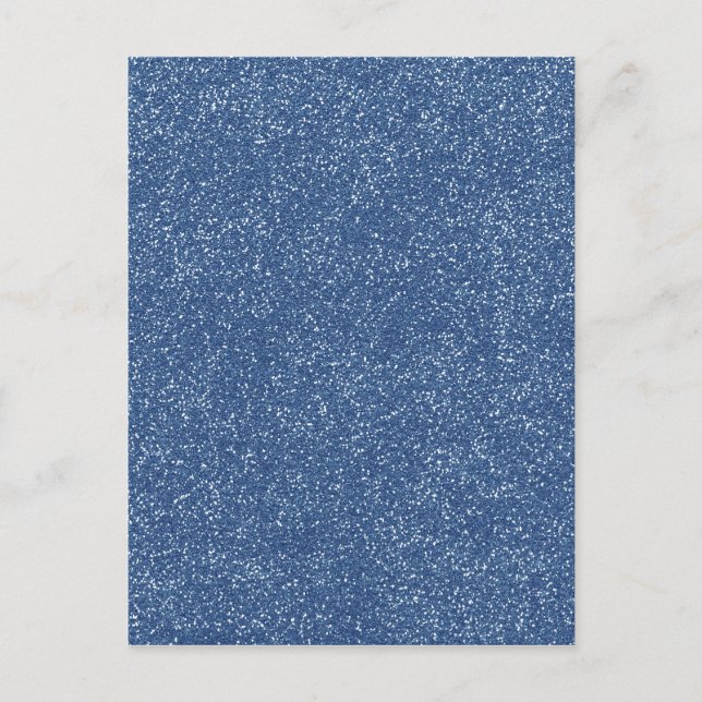 Cartão Postal PANTONE Classic Blue com faux Glitter (Frente)
